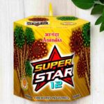 Super Star 12 Shots - Green Tail with Star Crackling -1 Pc /Box