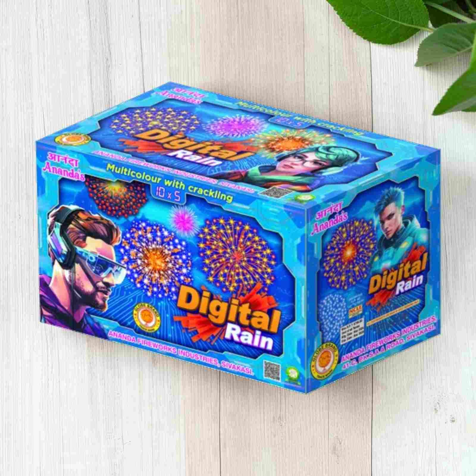 255-100kb.jpg Digital Rain ‐ 10x5 Multiple Colour with Crackling -1 Pc /Box - Image 1