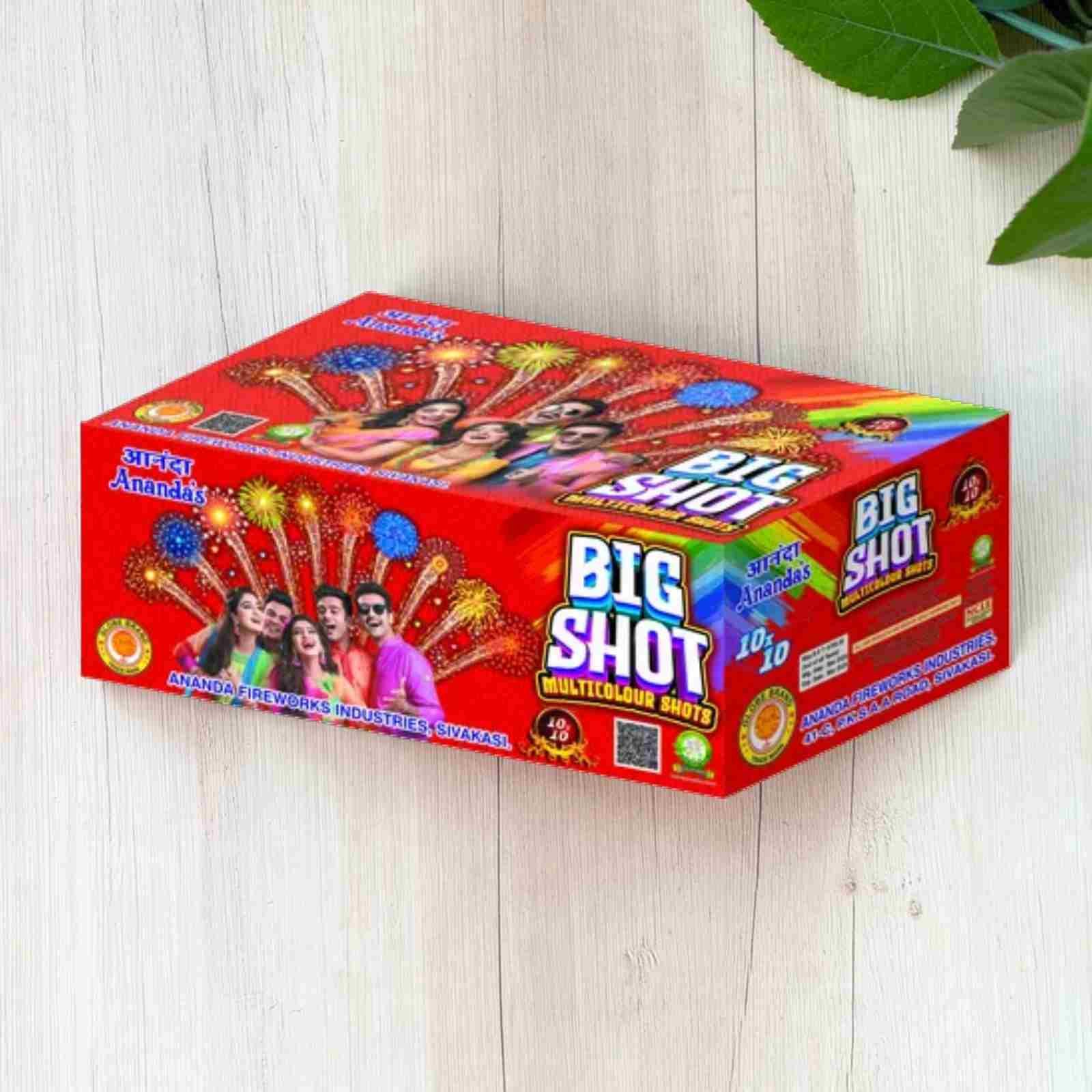 283-100kb.jpg Big Shot - 10x10 Multi Colour Crackling Shots -1 Pc /Box - Image 1